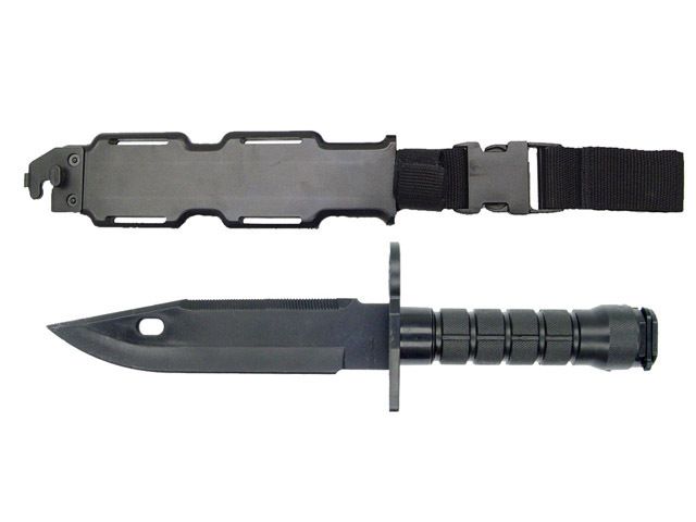 Airsoft Rifle AEG Spring Plastic Bayonet With Sheath M4  