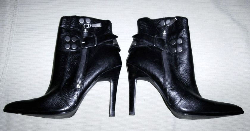 STILETTO Leather Ankle HARLEY DAVIDSON BOOTS Women Size 9.5 VERY 