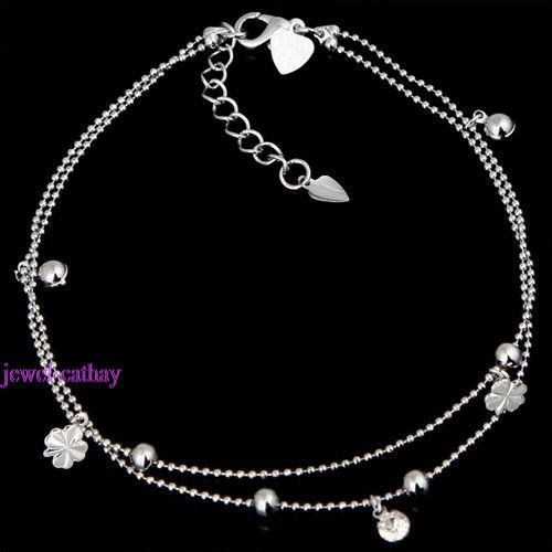 wholesale 5pcs flower bead 1.98/pc leaf anklet bracelet  