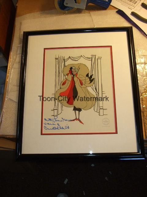   Sericel Signed original Voice Betty Gerson Disney Certified CoA  