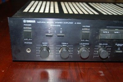 Vintage Yamaha Model A 500 Natural Sound Stereo Amplifier Amp 275W 