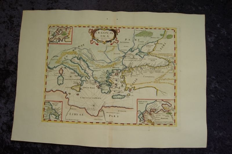 TURKEY GREECE ITALY MEDITERRANEAN SEA EUROPE ENGRAVING MAP SANSON 1697 