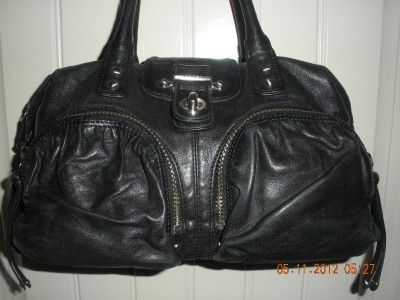   Black Bianca Hip Leather Satchel Doctor Speedy Bag Purse  