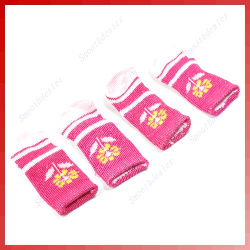 4Pcs Cotton Warm Soft Dog Cat Puppy Dogs Pet Knits Socks Anti slip 