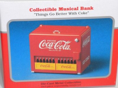 CC03 ENESCO COCA COLA SLIDER MACHINE MUSICAL BANK NEW IN BOX ORIGINAL 