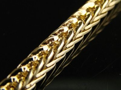 MENS YELLOW GOLD FINISH 6MM FRANCO/CHEVRON CHAIN 38  