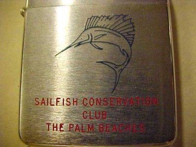 1960 Zippo Lighter   Line Drawn Rare Variation Double Line Sailfish 