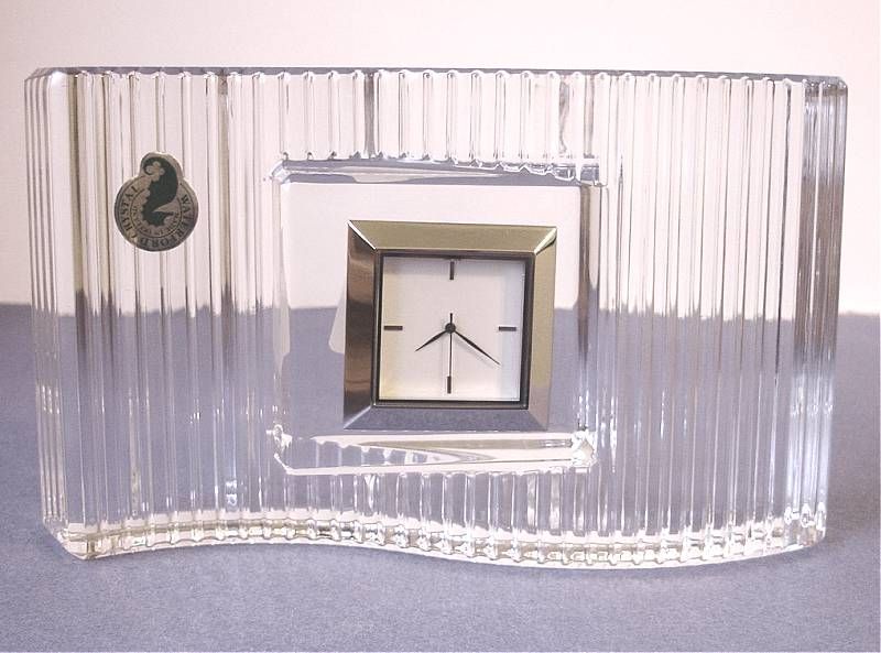 Waterford Wavelength Crystal Clock Made In Ireland New  