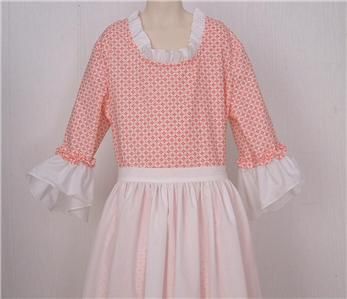 Pioneer Felicity Colonial Dress Costume Girls Pink SIZE 12/14 Ready to 