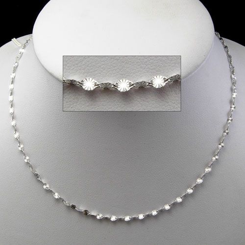 Italy 16inch 925 sterling silver chain necklace  