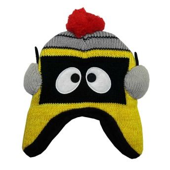   marled knit beanie featuring the face of Plex from Yo Gabba Gabba