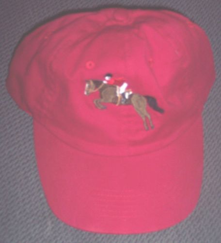NWT Jumping Horse Riding Red Ball Cap Hat  