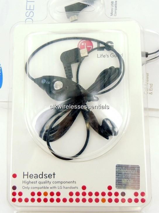 ORIGINAL OEM LG GS170 GU292 MONO HEADPHONES HEADSET+MIC  