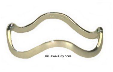 Hawaiian Jewelry Sterling Silver Hawaii Wave Bracelet  