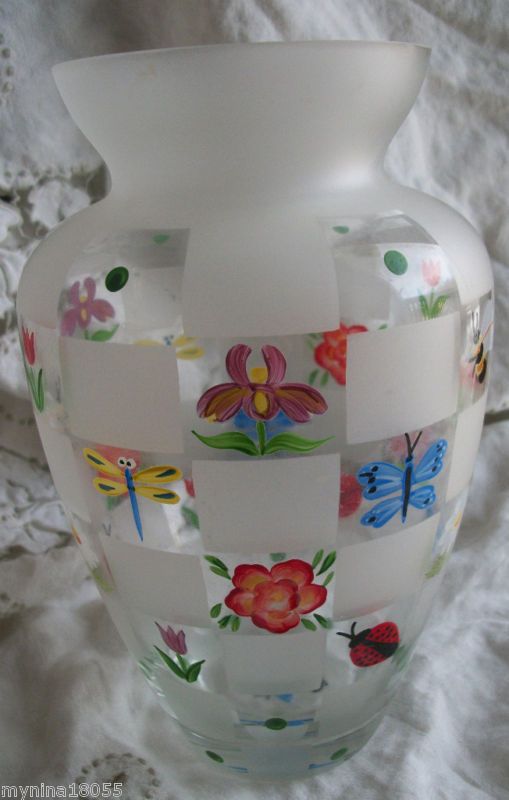 Lenox Natures Splendor Handpainted Bugs Flower Vase  