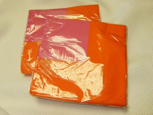 Isaac Mizrahi Paper Luncheon Napkins Pink Orange NEW  