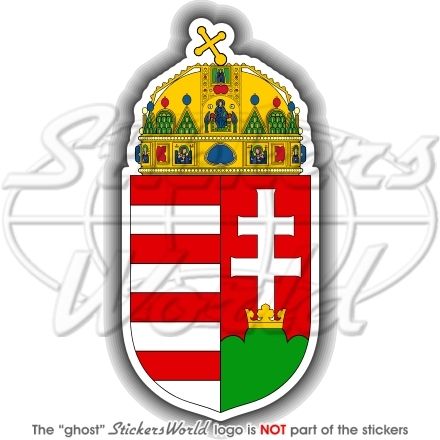 HUNGARY Hungarian Coat of Arms MAGYAR 4,5(115mm) Vinyl Bumper Sticker 