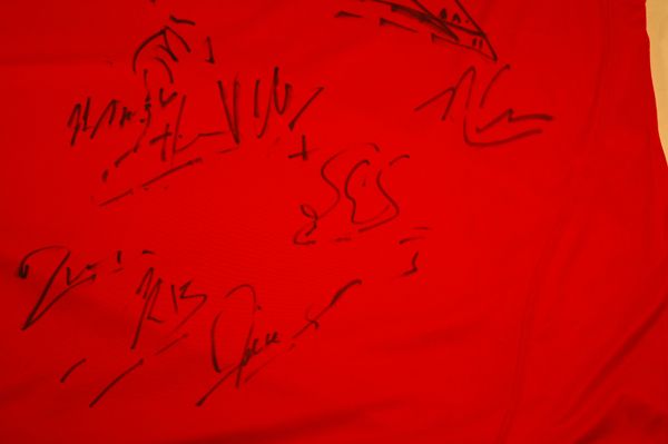 2010 SPAIN WORLD CUP TEAM SIGNED AUTOGRAPH JERSEY COA RARE  