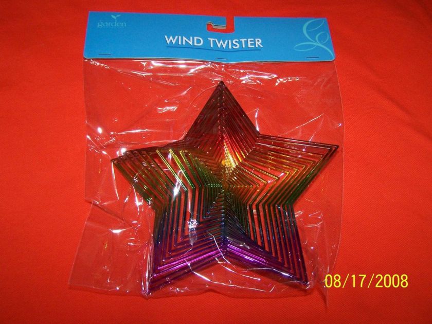002 WIND TWISTER SPINNER GARDEN YARD MOBILE STAR NEW  