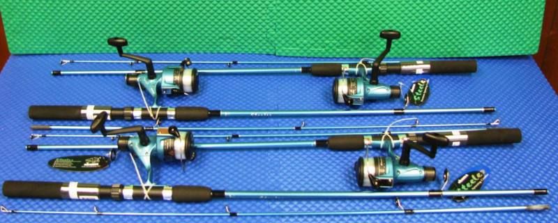 OKUMA STEELER 604T 6 TEAL SPINNING COMBO MEDIUM 4PK  