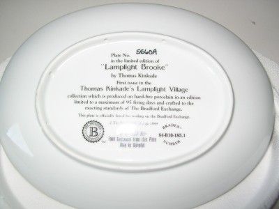 THOMAS KINKADE LAMPLIGHT VILLAGE PLATE LAMPLIGHT BROOKE  