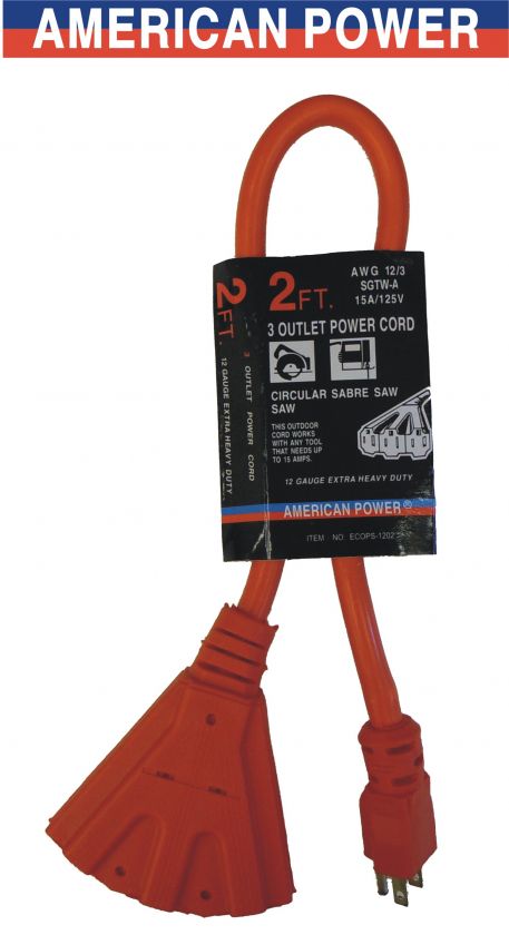 THIS OUT DOOR CORD WORKS WITH ANY TOOL THAT NEEDS UP TO 15 AMPS