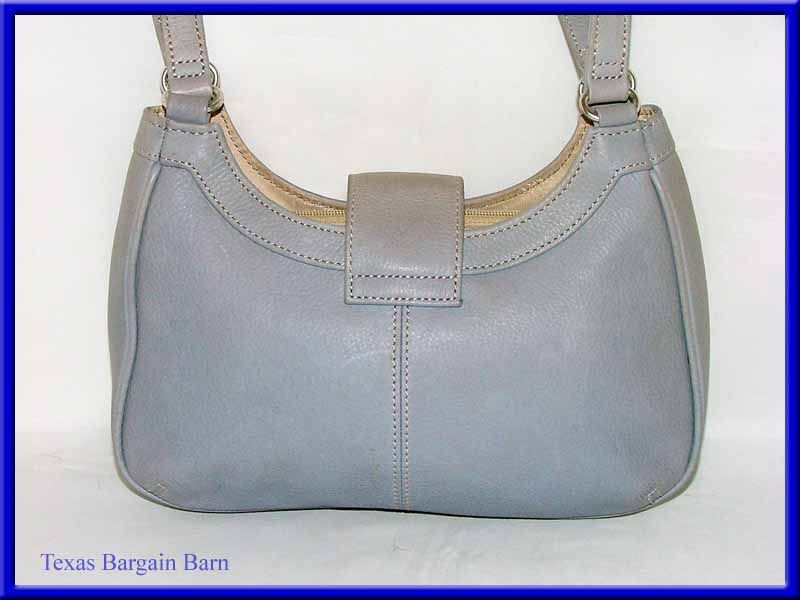 FOSSIL PURSE ~ Gray Pebble Leather Shoulder Bag ~ Small Medium   Clean 