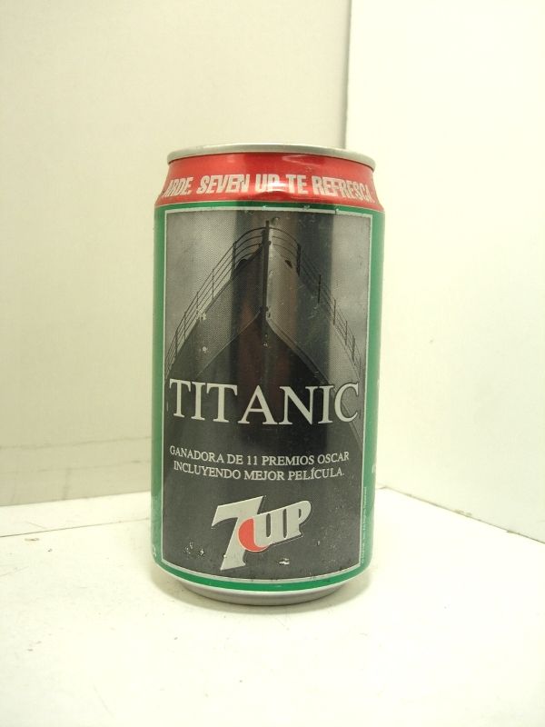 CAN 7 UP SEVEN UP LEMON LIME SODA 354 CM3 TITANIC EDITION 1998  