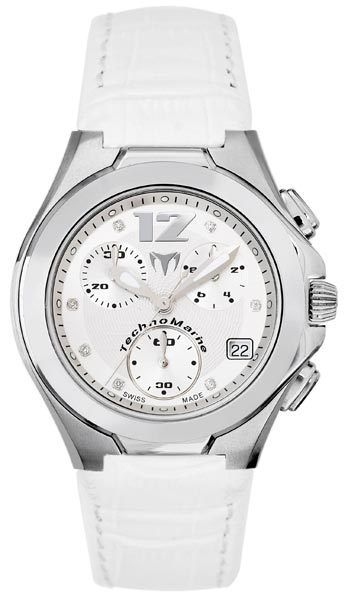 BRAND NEW TECHNOMARINE LADIES NEWOCLASSIC CHRONOGRAPH WHITE DIAL WHITE 