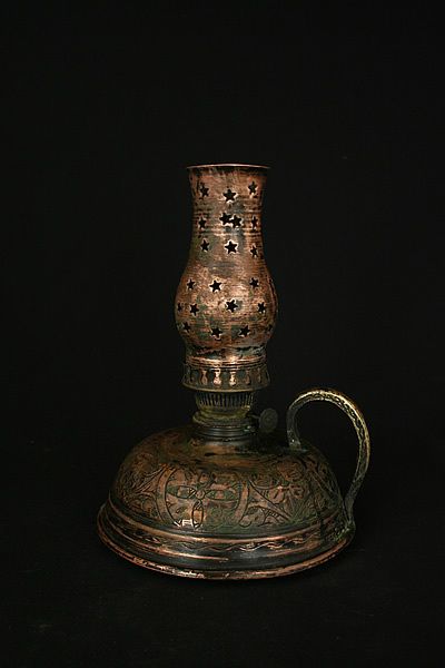 Circa 1800s Copper Kerosene Lantern  