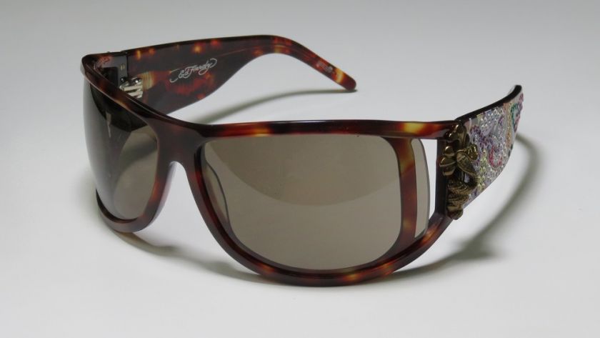 NEW ED HARDY SNAKE & ROSES 046 TORTOISE SUNGLASSES CRYSTAL STRASS 