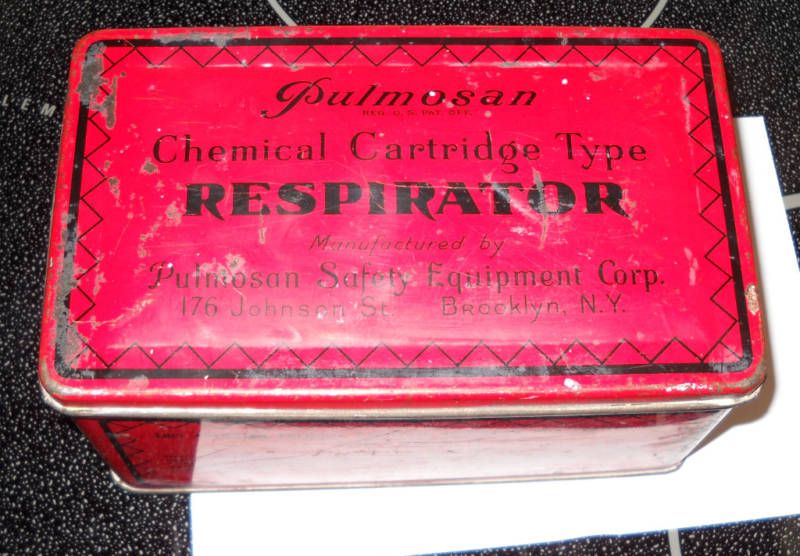 PULMOSAN RESPIRATOR CONTAINER SAFETY EQUIPMENT NEW YORK  