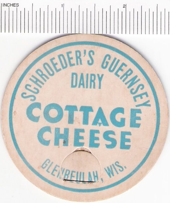 Cottage Cheese Schroeders Guernsey Dairy Glenbeulah,WI  