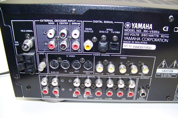 Yamaha RX V595A 5.1 Natural Sound Home Theater Receiver  