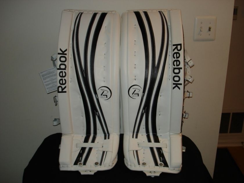 NEW REEBOK 18K 30+1 WHITE/WHITE/BLACK GOALIE PAD  