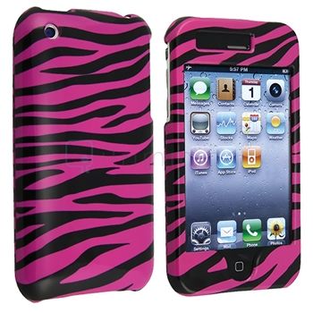 For iPhone 3 3G 3GS White Dot+Hawaii+Cup Shape+Zebra+Pink Heart Hard 