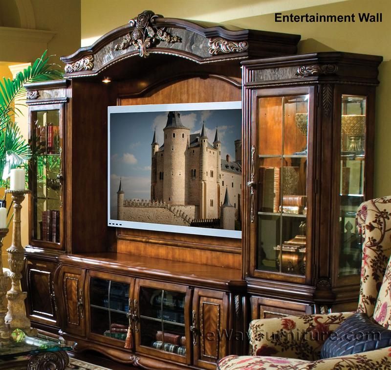 Spanish Renaissance Flat Screen Entertainment Center  