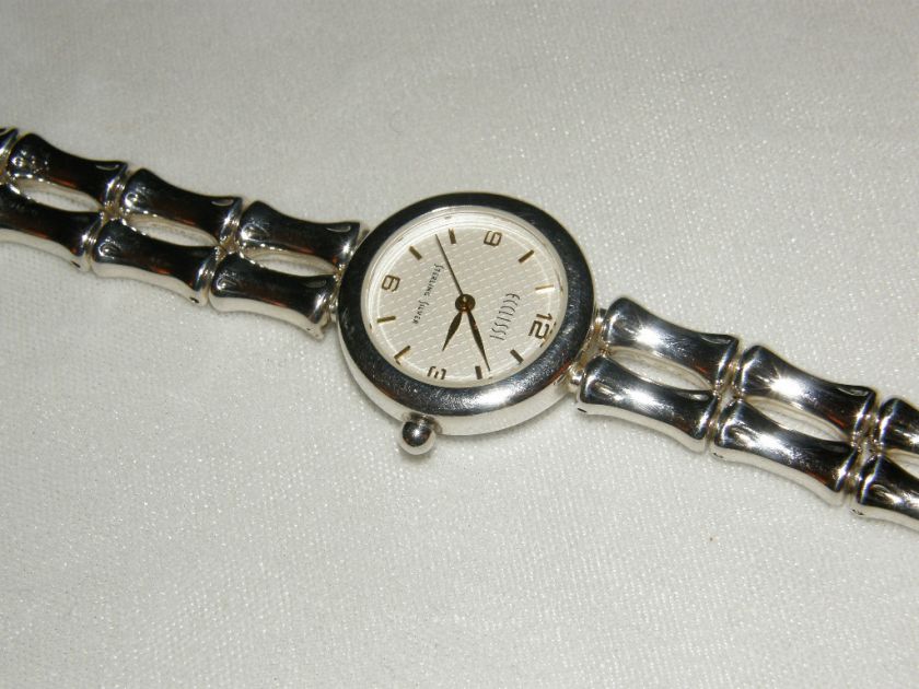 STERLING SILVER BAMBOO ECCLISSI DESIGNER WATCH NEW 8  