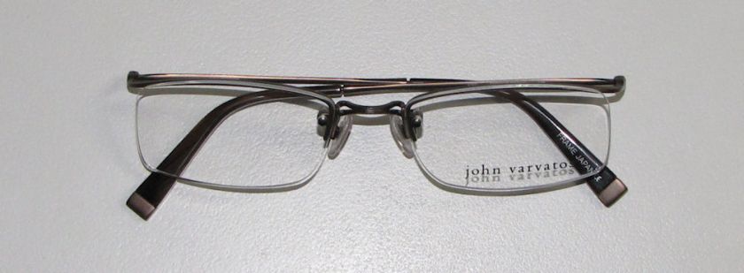 NEW JOHN VARVATOS V107 51 17 135 BROWN HALF RIM RX EYEGLASS/GLASSES 