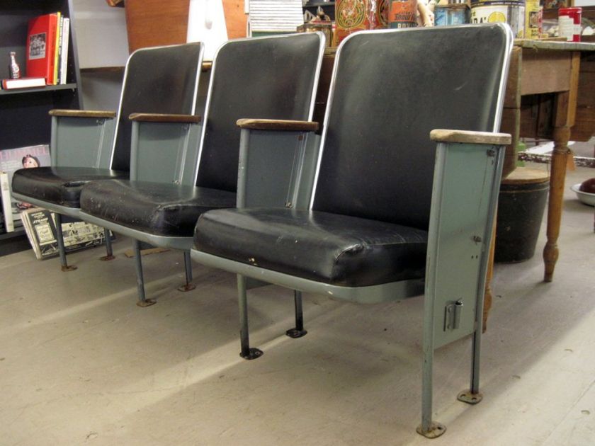 Vintage 1950s HEYWOOD WAKEFIELD MOVIE THEATRE SEATS Eames Retro 