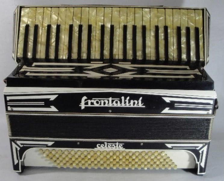 FRONTALINI CELESTE PIANO ACCORDION *ART DECO* 120 BASS  