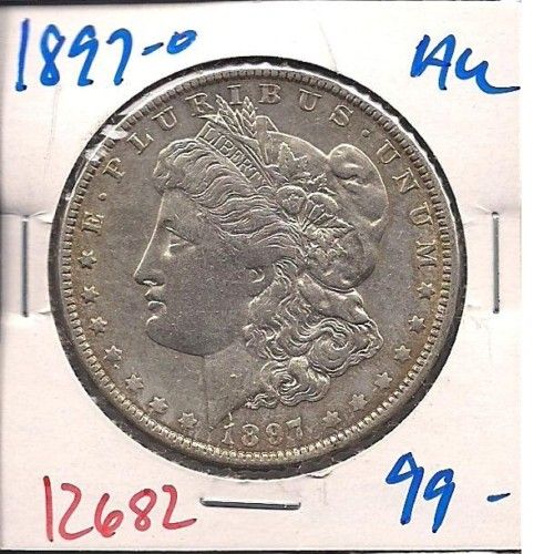 1897 O Morgan Liberty Silver Dollar AU 12682  