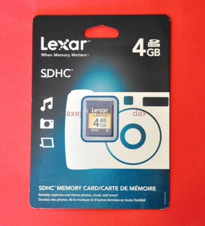 Lexar ~ 4GB ~ Class 2 SDHC Flash Memory Card ( LSD4GBASBNA ) NEW 