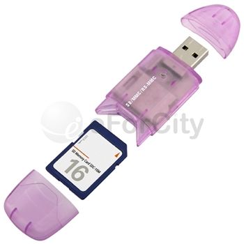 For USB 2.0 SD MMC T Flash Memory Card Reader Pen Drive  