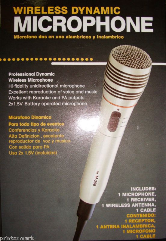 WIRELESS MICROPHONE FOR KARAOKE, PA SYSTEM COMPLETE KIT  