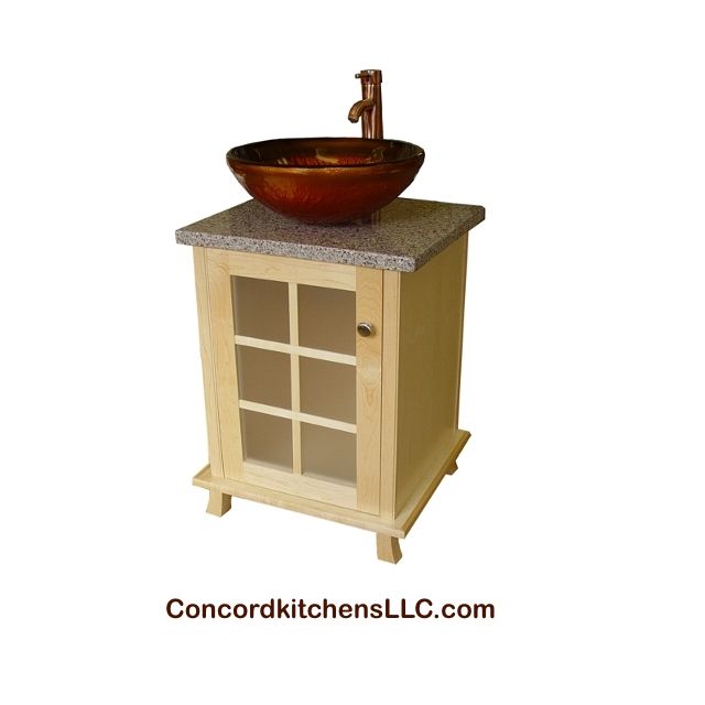 bamboo vessel bathroom vanity $ 595 flat grain caramelized finish