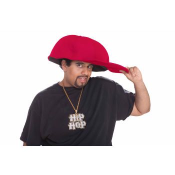   RED OVERSIZED HIP HOP HAT Jumbo BASEBALL Costume Cap Adult Clown Funny