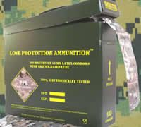 Caution Wear PPE Condom 100 Condoms in Ammunition Box  