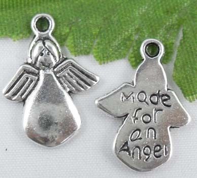 Free Ship 320 Tibetan Silver  Made for an angel  Charms 19x13mm