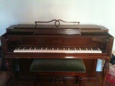 Art Deco CHICKERING Upright Piano With Bench Antique 1930s LOCATED IN 